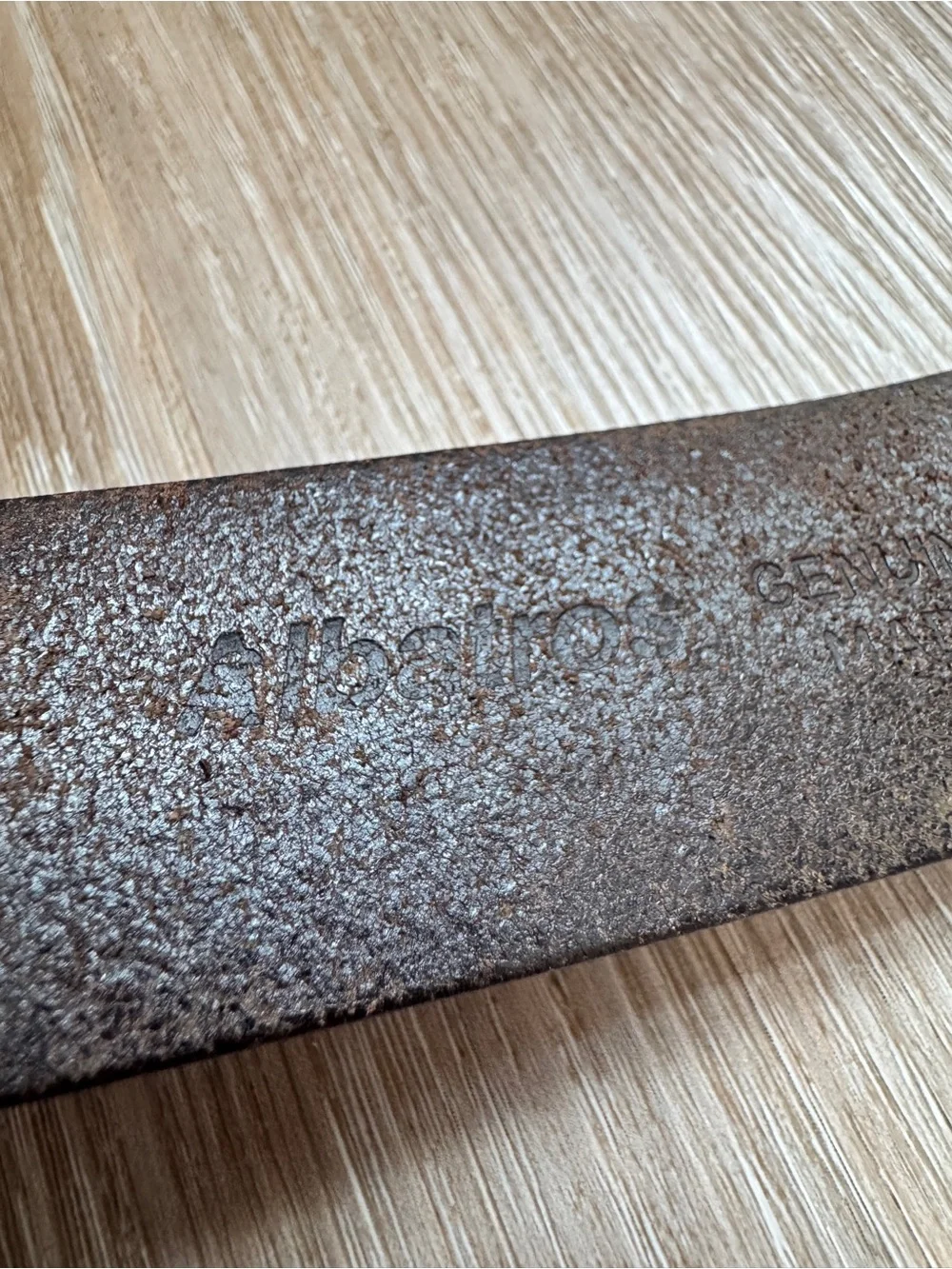 Albatros Brown Croc Embossed Leather Belt Italy Fits 30-34 Medium
